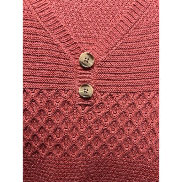 Womens 2XL St John's Bay Orange Cable Knit Pullover Sweater - Picture 3 of 9